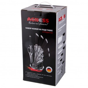 Набор ножей agness нжс на пластиковой вращающейся подставке 8 пр. Agness (911-502)