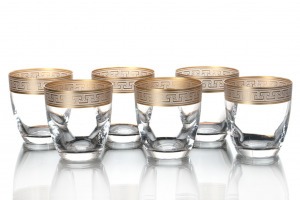 Набор стаканов для виски из 6 шт. "элизабет" 300 мл. высота=9 см. Crystalex Cz (D-674-141)