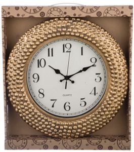 Часы настенные кварцевые "italian style" диаметр=38 см. цвет: античное золото циферблат диаметр=24 с Lefard (220-264)